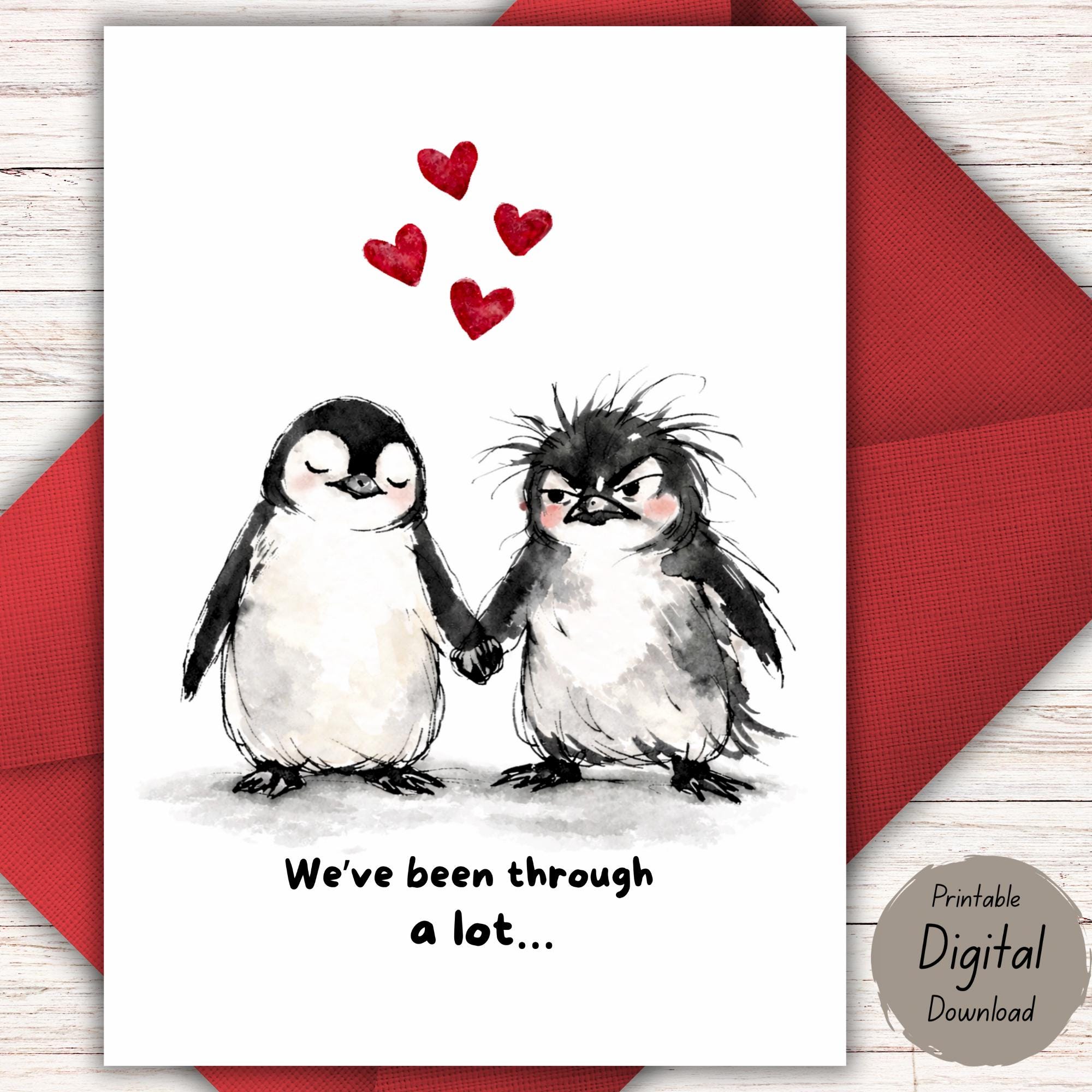 Carte De Vœux Humour St Valentin – Boxeurs – 'Knockout' – Fabriqué Main (UK)
