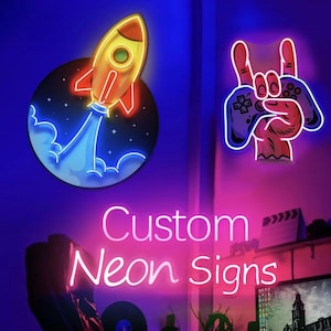 Personalized neon sign – LED neon lettering with desired text – illuminated sign wedding, children&#39;s room, company logo, wall decoration, gift idea