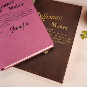 Personalized Difference Maker Journal, Custom Difference Maker Definition Gift, Coworker Gift,Mentor Gift Notebook,Christmas Gift