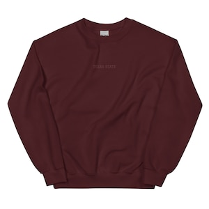 Texas State University TXST Bobcats Minimalistic Crewneck Comfy Sweatshirt School Spirit Gameday Sweatshirt
