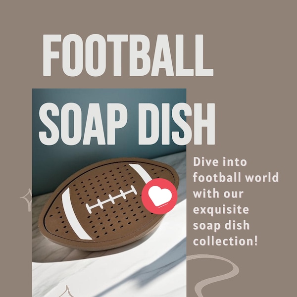 Football Tray Coaster Soap Dish Sport Decoration 3D Printed