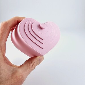 Decorative Heart Shaped Jewelry Keepsake Box with Lid 3D Printed