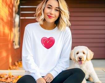 Red Infinity Heart Shirt, Romantic Valentine's Day Gift