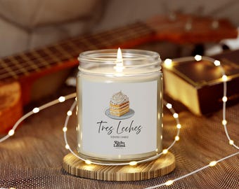 Candela profumata Tres Leches, versata a mano, 4 oz, 9 oz