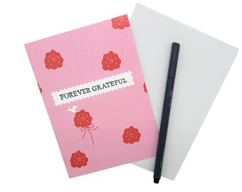 Forever Grateful Card – Thank You Card for Friend or Teacher, Blank Inside