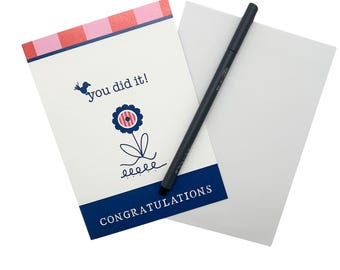 You Did It Card – Congratulations Card for Graduation, Promotion or New Job, Blank Inside