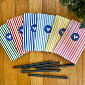 Pocket Size Notebook Set of 3 Lined Small Notebook 3.5” x 5.5” Striped Notebook Lined Cute Mini Notebook Colorful Notebook