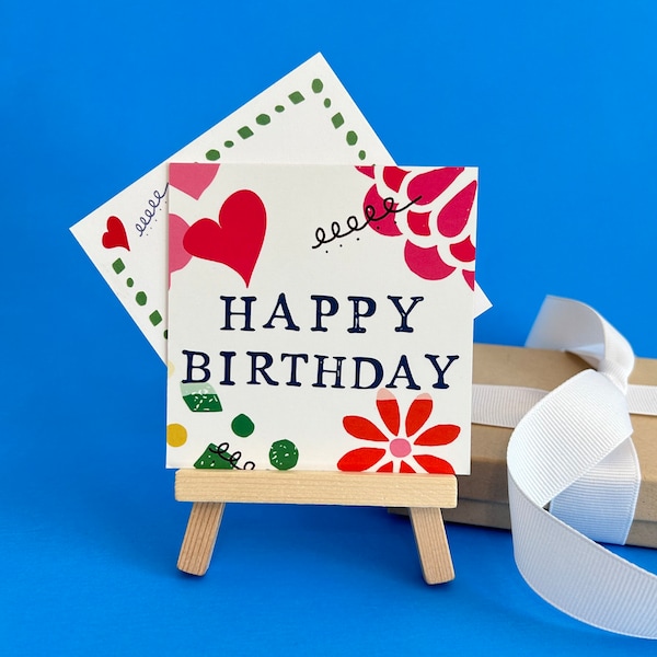 Birthday Card for Friend Bday Card Blank for Sister Cheerful Happy Birthday Card Colorful Bday Card Bestie Birthday Greeting Card Keepsake