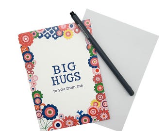 Big Hugs Card – Thinking of You & Comfort Card for Friend, Blank Inside