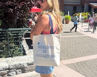Kindness Is Contagious Tote Bag- Kind Words Count