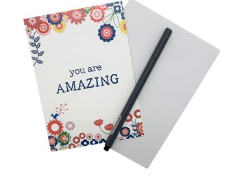 You Are Amazing Card – Appreciation & Recognition Card for Friend or Teacher, Blank Inside