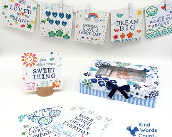 New Parent Keepsake Gift, Baby Shower Card Box Set, Kind Words to Keep