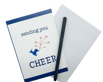 Sending You Cheer Card – Cheer Up & Thinking of You Card, Blank Inside