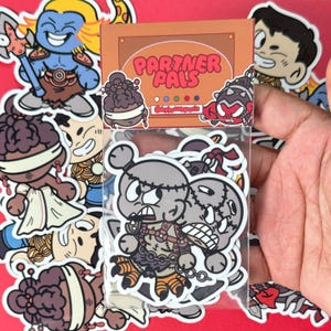 Chibi Partner Sticker Pack | Magic the Gathering Inspired Decal | Laptop Hydroflask Water Bottle Decal | Kawaii Character | Cute Gift