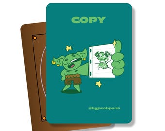 Ficha de copia de MTG: Pieza de juego Kawaii Magic the Gathering (paquete de 4)