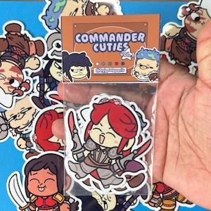 Chibi Commander Cuties Sticker Pack | Magic the Gathering Inspired Decal | Laptop Hydroflask Water Bottle Decal | Kawaii Character