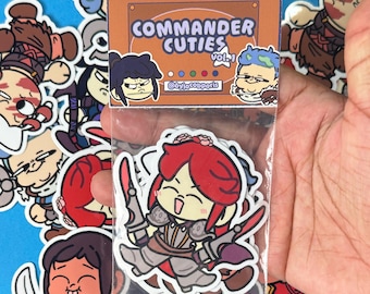 Chibi Commander Cuties Sticker Pack: Magic the Gathering Inspired Vinyl Decals