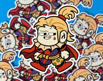 Chibi Kefka Sticker: Magic the Gathering Inspired FFVI Decal