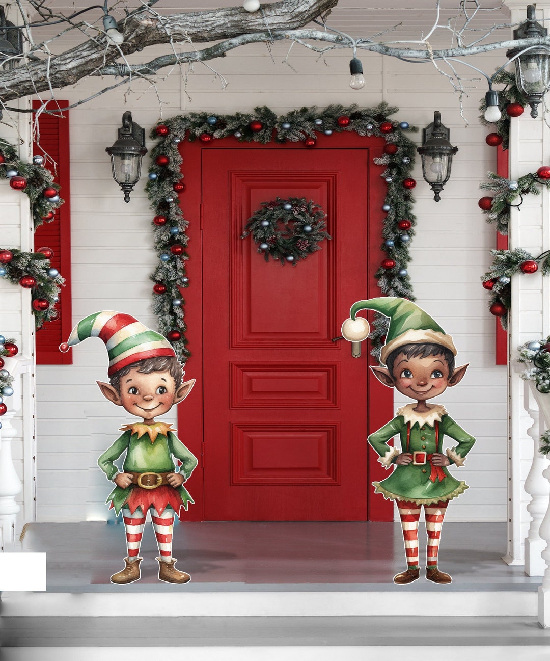 Christmas Elf Yard Sign for Holiday Decoration - Etsy