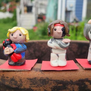 Bad Batch, Omega, Hunter, Wrecker, Clay Figures, Star Wars Inspired
