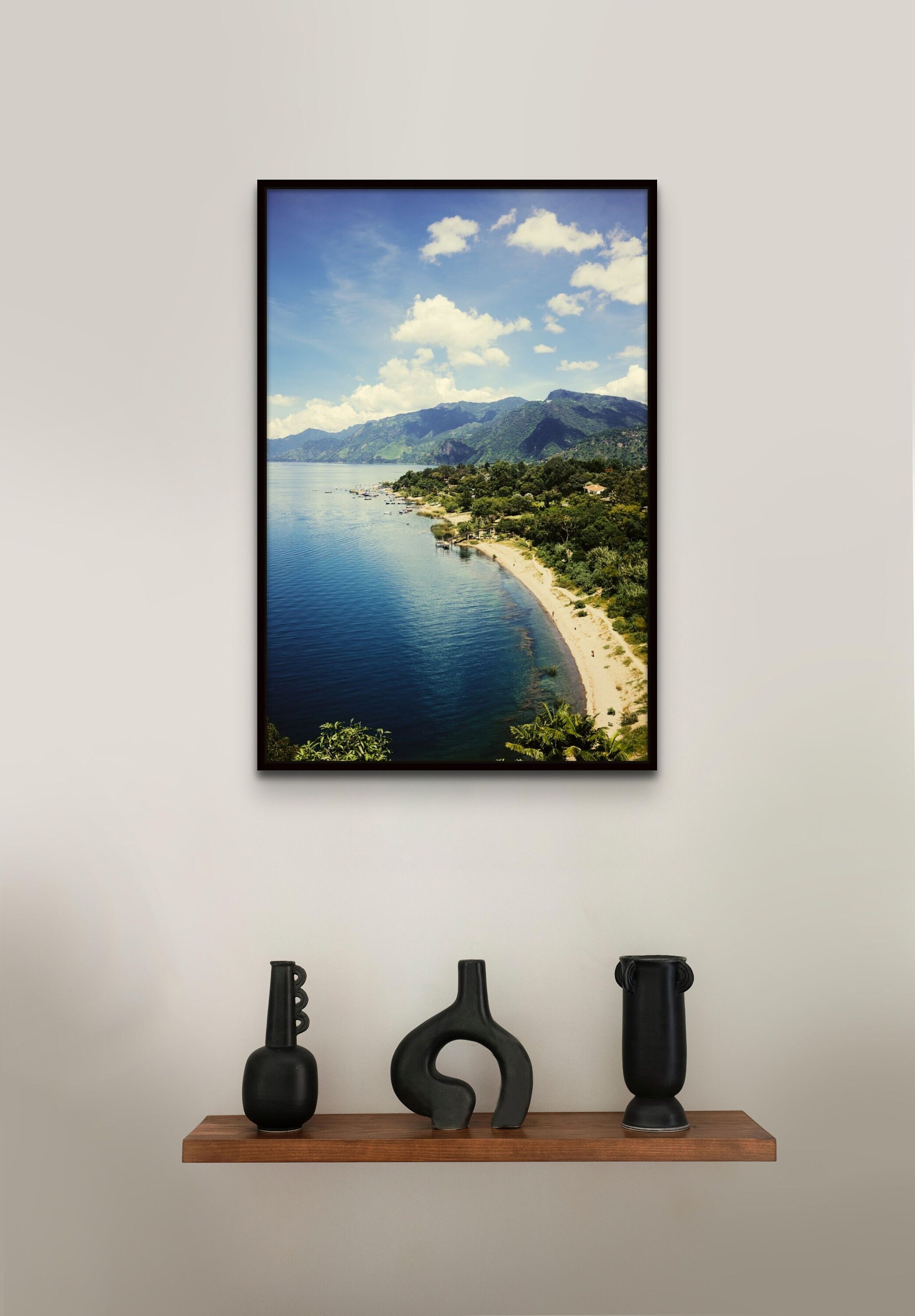Nature Landscape Photography for Wall Decor Lake Atitlán, Guatemala