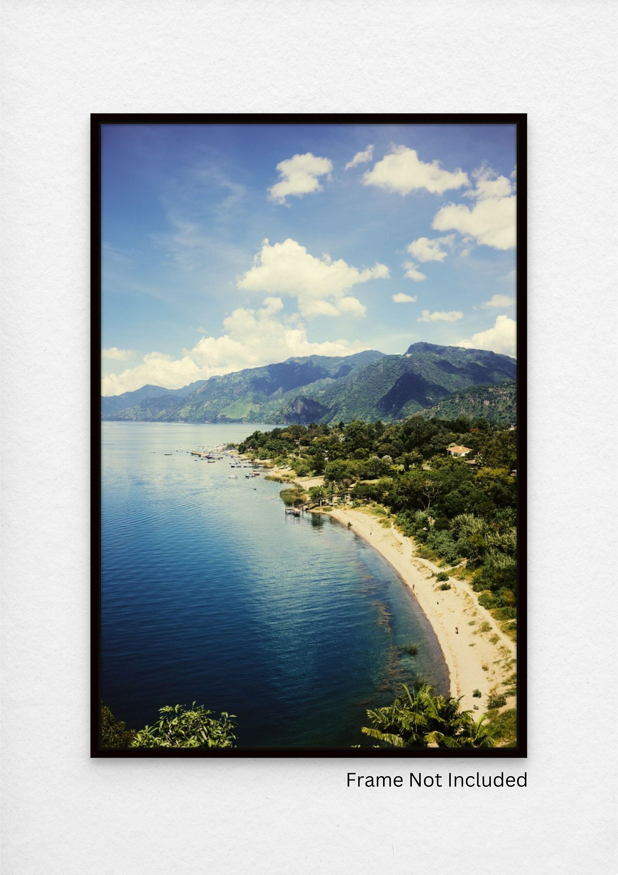 Nature Landscape Photography for Wall Decor Lake Atitlán, Guatemala
