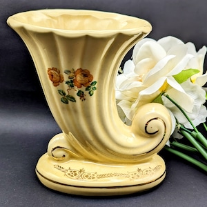 Uranium Glazed Ivory Ceramic Vase