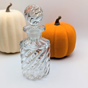 Vintage Spiraling glass bottle with stopper