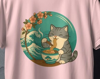 Tabby Cat Ramen Hoodie: Japanese Anime Art, Noodle Lover Gift, Curated Collection, Pho