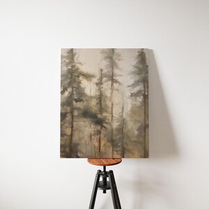 Vintage Pine Tree Wall Art | Rustic Pine Forest Painting | Sage Green Wall Art | Moody Wall Art | Woodland Nursery Wall Art | DOWNLOAD image 9