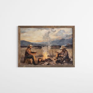 Vintage Cowboy Wall Art | Large Western Wall Art | Cowboy Paintings | Modern Western Art | Farmhouse Home Decor | Rustic Wall Art | DOWNLOAD