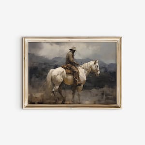 Vintage Western Cowboy Wall Art | Large Western Wall Art | Farmhouse Home Decor | Rustic Cowboy Print | Cowboy Poster | Wild West | DOWNLOAD