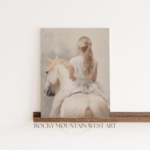 Girly Western Wall Art Girl On Horse Wall Art Cowgirl Nursery Decor Girls Room Decor Teen Girl Room Decor Equestrian Art Horse Lover Gift