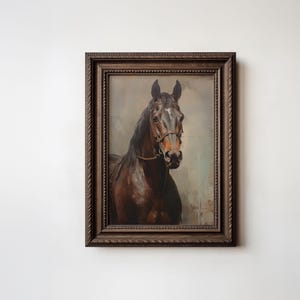 Vintage Horse Print | Rustic Farmhouse Decor | Vintage Horse Painting | Horse Face Wall Art | Horse Oil Painting | Horse Gifts | PRINTABLE