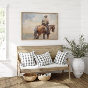 Rustic Farmhouse Wall Art | Western Cowboy Painting | Modern Western ...