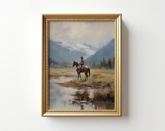 ヴィンテージ カウボーイ ウォールアート | 大型ウエスタン ウォール