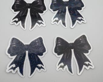 Black Bow Bat Vinyl Book Sticker | Gothic core | Spooky Cute | Fall | Smut | Gift for Reader | Bookish | Kindle Sticker | Autumn | Halloween