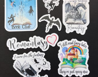 Romantasy Vinyl Book Sticker | Bookish sticker | Smut Reader | Gift for Reader | Books | Book Reader | Kindle Sticker | Romance | Journaling