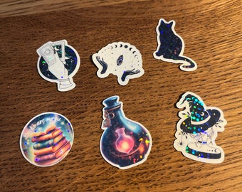 Witchy Glitter Vinyl Sticker Bundle | Magic Potion, Smut Reader