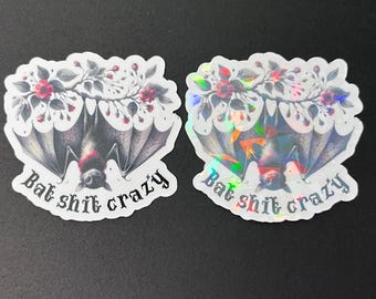 Bat Sh!t crazy Vinyl Book Sticker | Halloween | Autumn | Fall | Smut Reader | Gift for Reader | Bookish | Book Reader | Kindle Sticker
