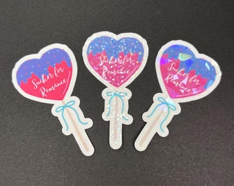 Sucker for romance Vinyl Book Sticker| Smut Reader |Gift for Reader | Bookish Sticker | Book Reader | Kindle Sticker | Smut | Romance reader