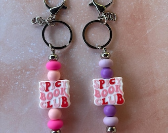 Spicy Book Club Silicone Bead Keychain: Bookish Reader Gift