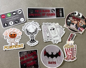 CHAOS CHALLENGE stickers and bookmarks