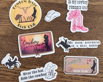 Cowboy Romance Vinyl Book Stickers