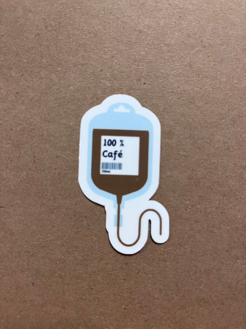 Iv Injection Sticker 100% IV Coffee Vinyl Sticker | Nurse Sticker | Nursing Stickers ...