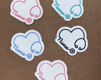 Nurse in heart Vinyl Sticker | Nurse sticker | Nursing stickers | nursing student stickers | RN | LPA | Health science stickers