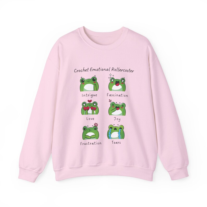 Funny Sweatshirt, Frog Sweatshirt, Crochet Gift Idea for Crocheters