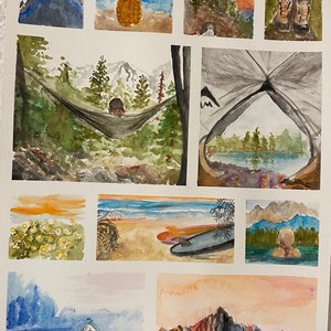 Aquarelles personnalisées pour photos, mini