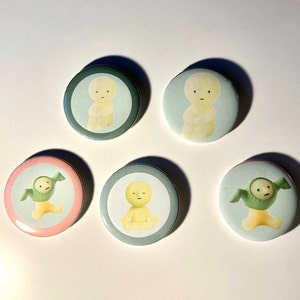 Smiski Button Pins