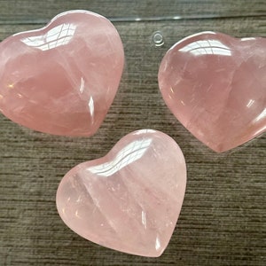 Rose Quartz Puffy Heart
